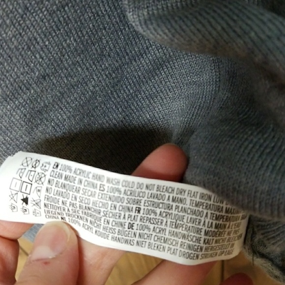 Forever 21 blue grey colorblock light sweater L - Picture 5 of 5